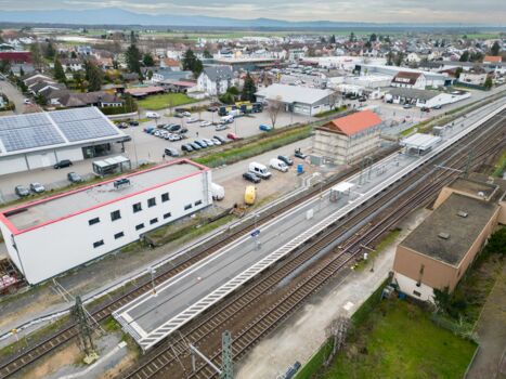Bauarbeiten am Elektronischen Stellwerk (ESTW) der Riedbahn